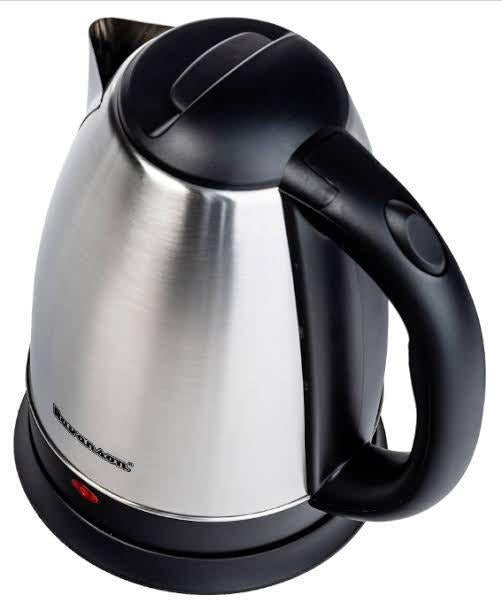 Cordless electric kettle 2 letter stainless steel black instant boil